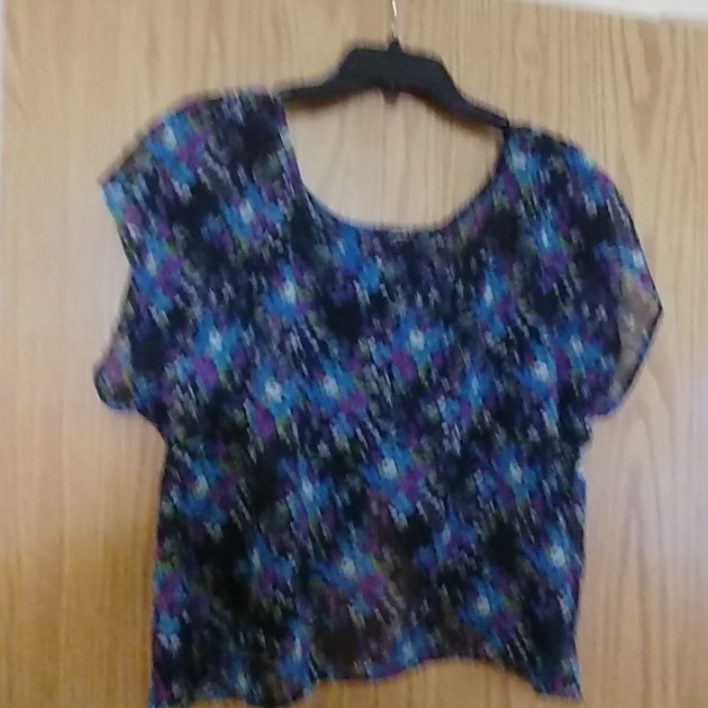 Pre-Owned cropped print top